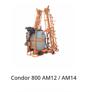 CONDOR 600 Jacto - Equipo montado 600L con barras AM-14 para cultivos extensivos.